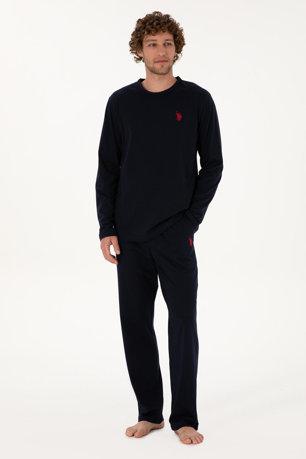 Erkek Lacivert Pijama Tak_m_ Sepette S_rpriz _ndirim - U.s. polo assn фото 4