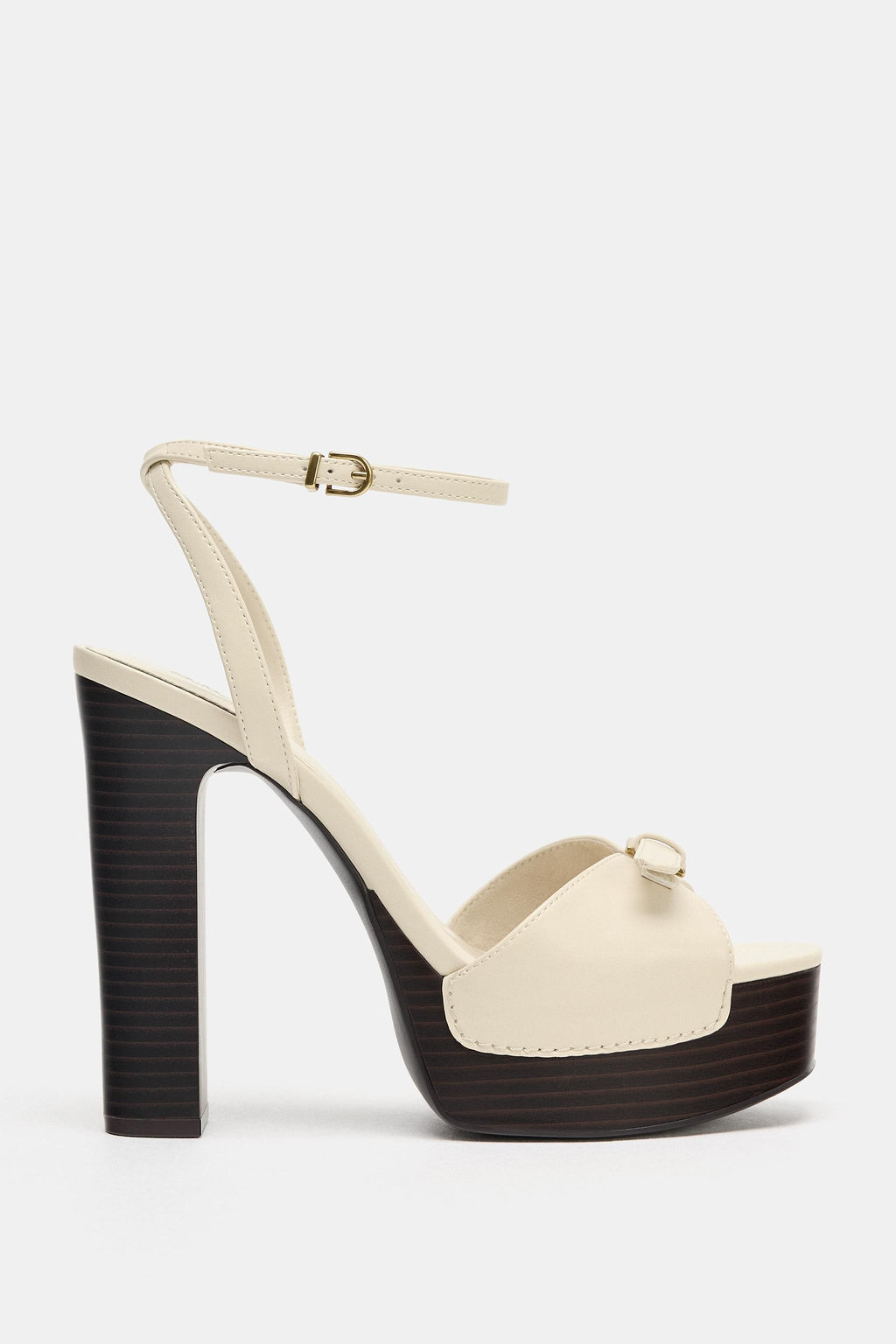 SANDALIA PLATAFORMA HEBILLA / Blanco Crudo - Zara фото 2