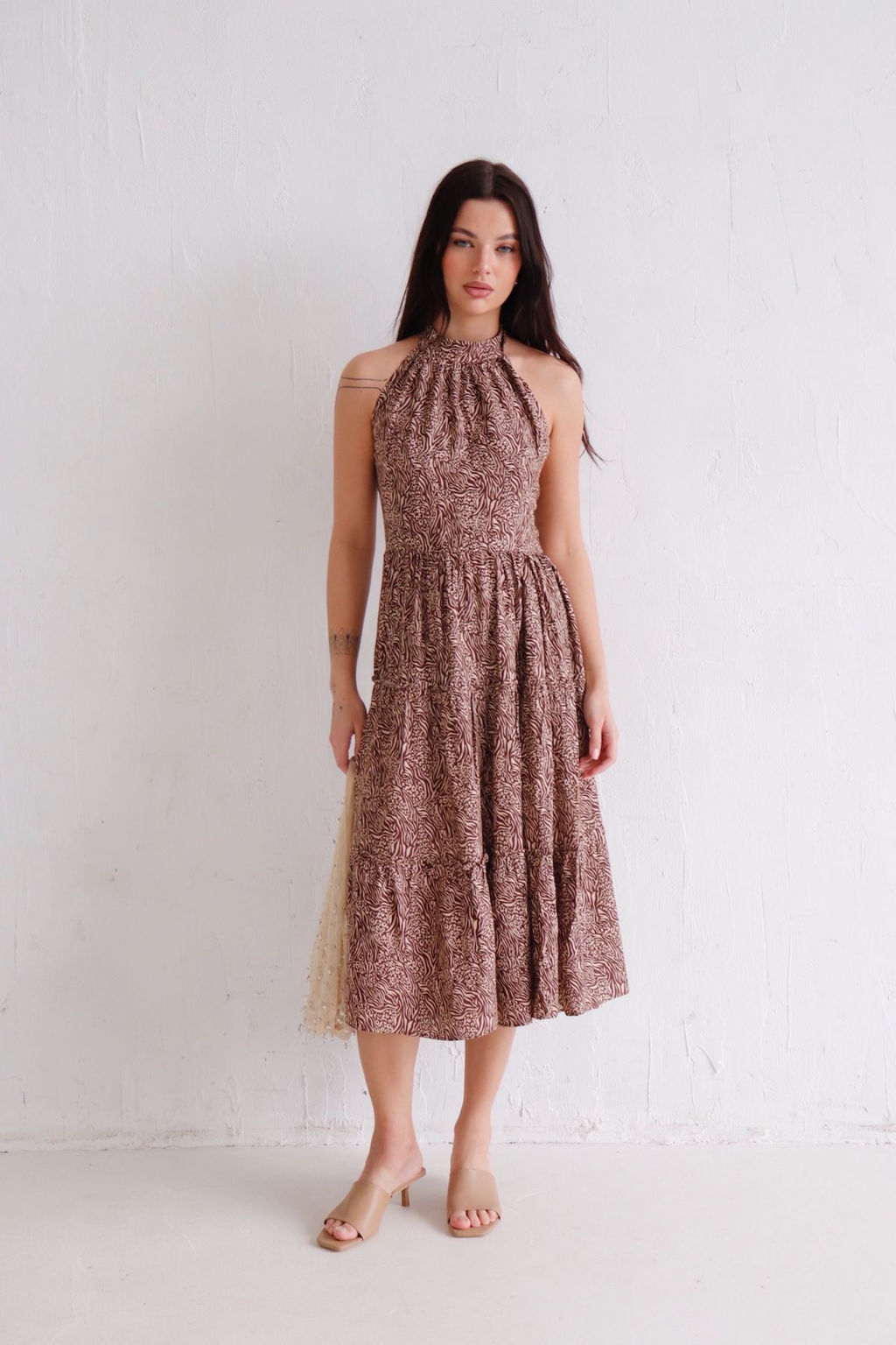 Martichelli Платье-американка коричневое  фото 3