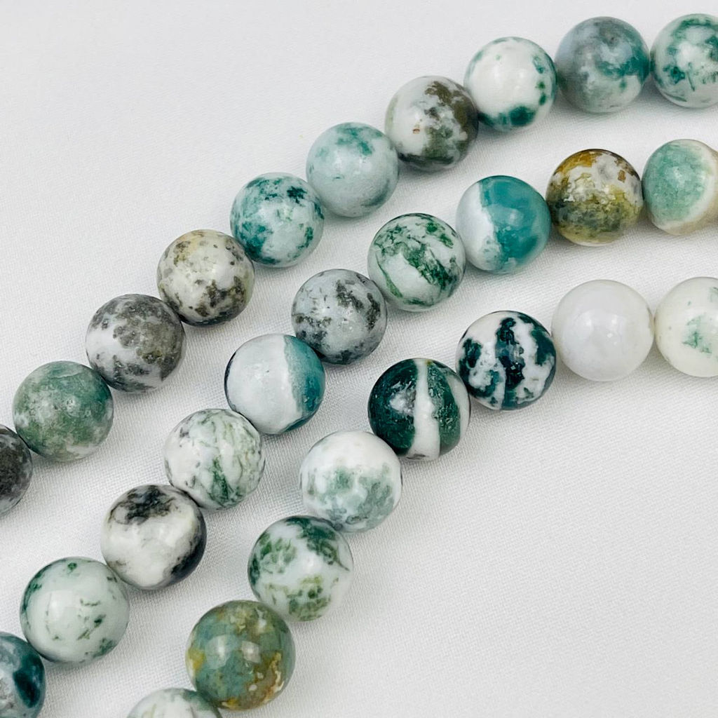 Бусины для украшений из Мохового агата