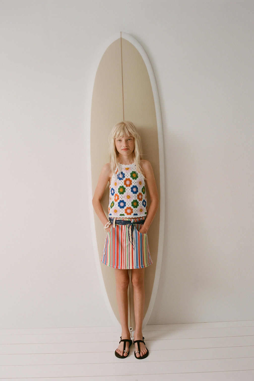 TOP PUNTO CROCHET FLORES / Multicolor - Zara фото 7