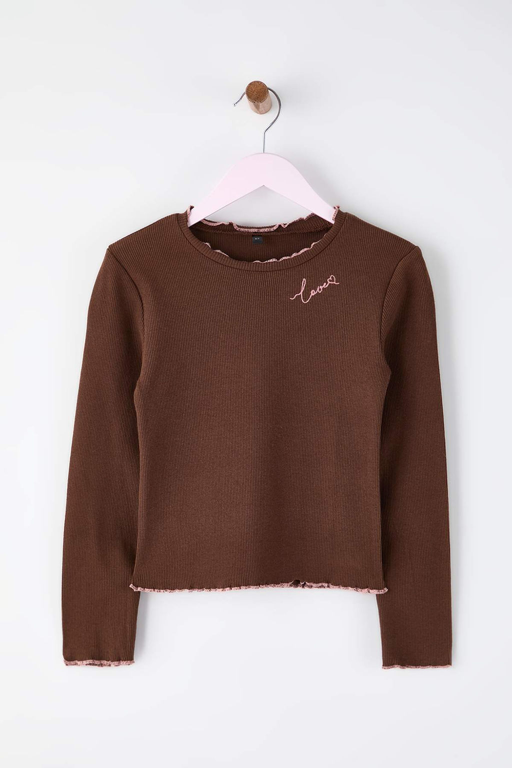 Ekru-Visne K?rm?z? 100% Pamuk 2li Nak?sl? Regular Fitilli Orme K?z Cocuk T-Shirt TKDAW26TS00011 - Trendyolmilla фото 10