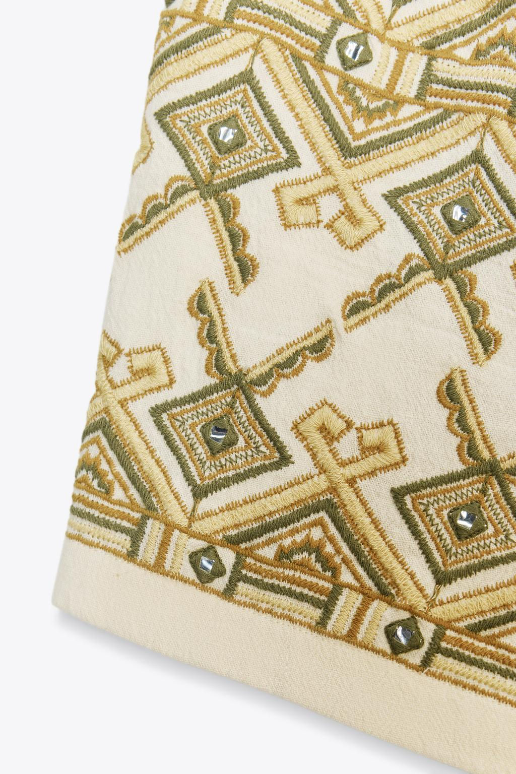 EMBROIDERED MIRROR BERMUDA SHORTS - Zara фото 8