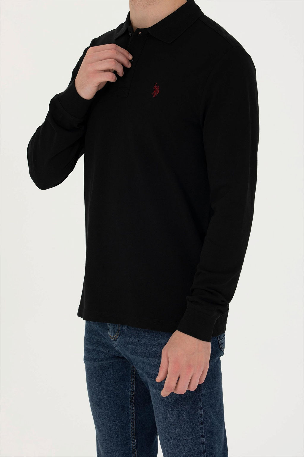 U. S. Polo Assn / Мужской черный базовый свитшот - U.s. polo assn фото 6