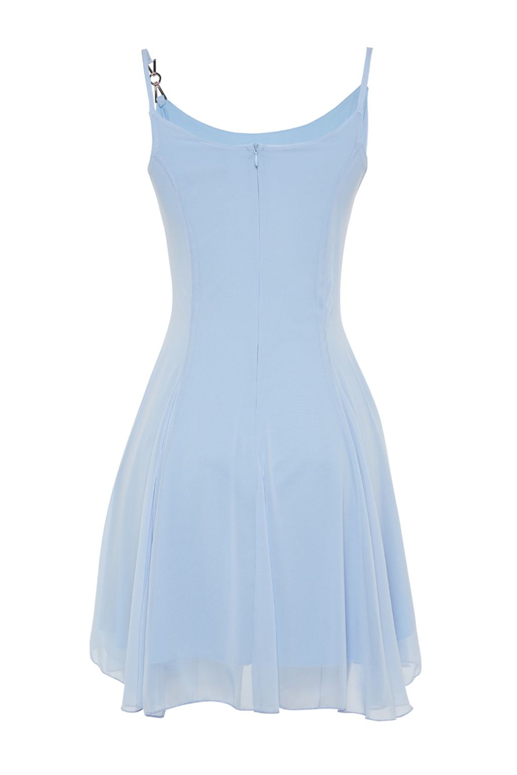 TRENDYOLMILLA Siyah A-Kesim Astarl? Dokuma Sifon K?sa Abiye Gece Elbise TPRSS23EL00033  фото 8