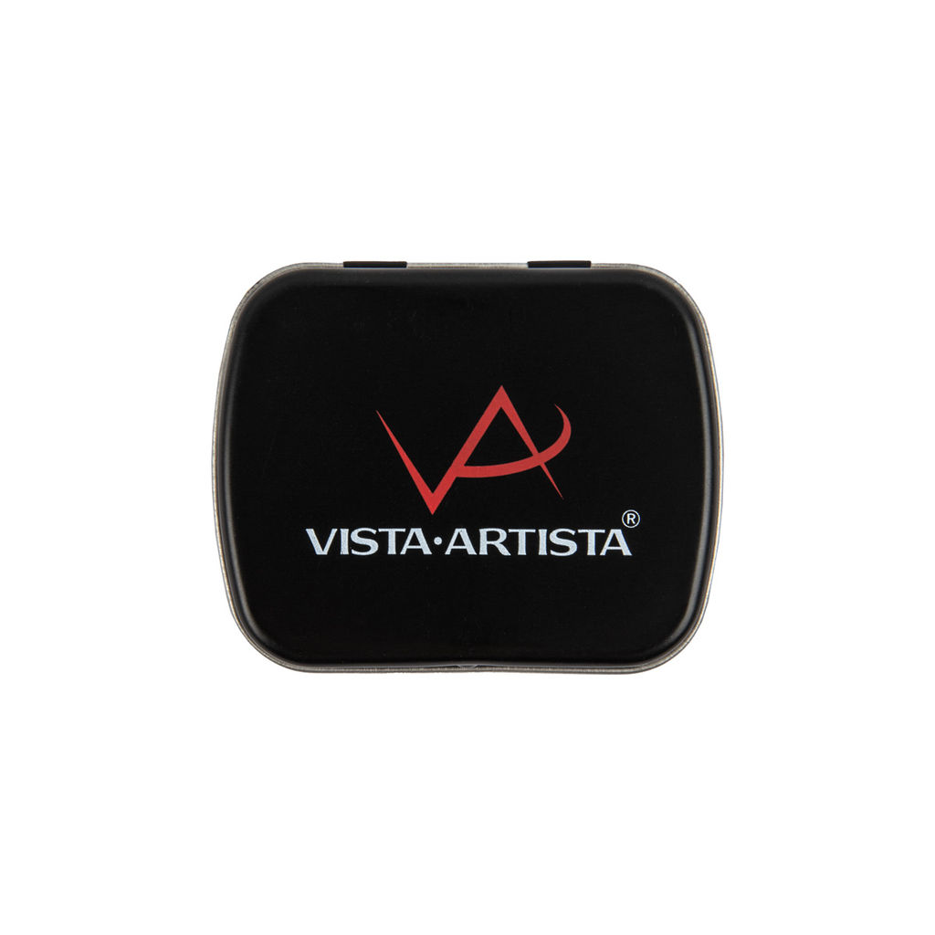 VISTA-ARTISTA Коробка металлическая черная с логотипом VISTA-ARTISTA, ластик-клячка в комплекте VABME-01