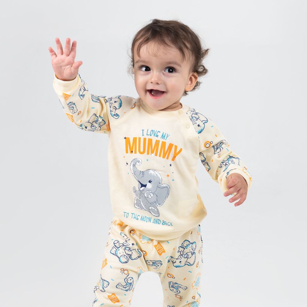 CRB wear/CWNB 90047-21-285 Комплект для мальчика (джемпер, брюки), экрю/Ex.Cherubino  фото 2