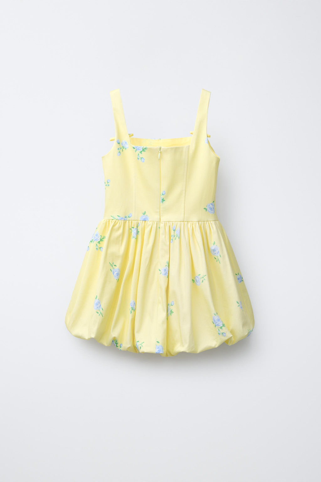 VESTIDO FLORES BAJO GLOBO / Amarillo claro - Zara фото 4