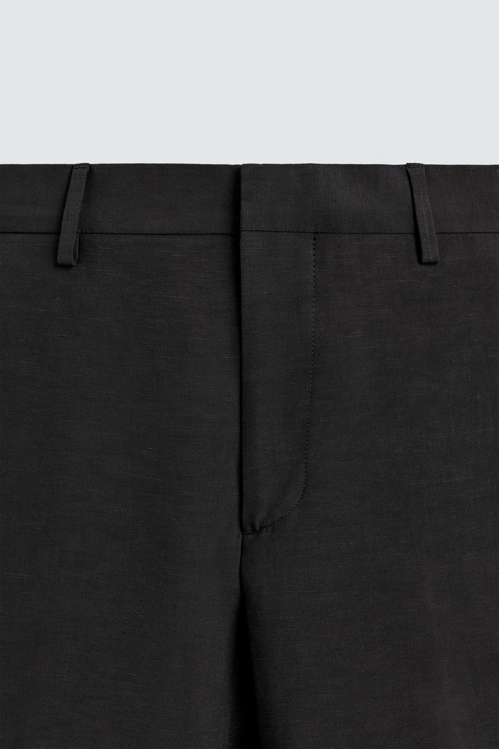 PANTAL?N TRAJE RELAXED FIT VISCOSA - LINO / Negro