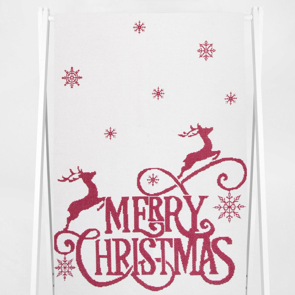 Полотенце 5с22.312ж1 Merry Christmas(ДТЭ бордовый) 50х180 см