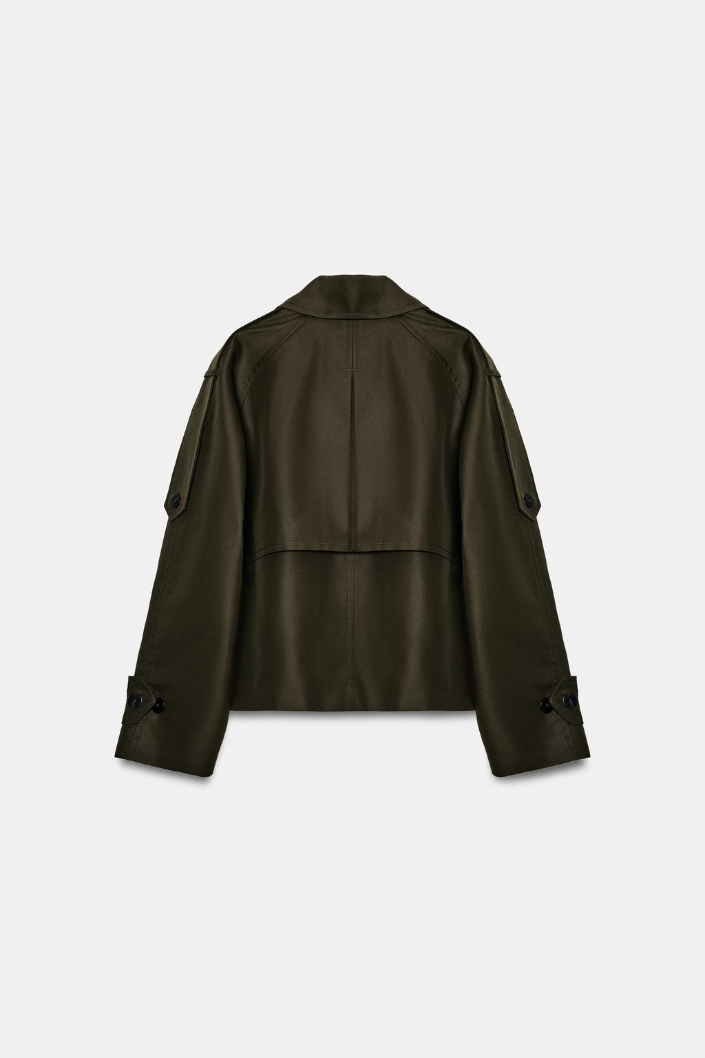 TRENCH CORTO WATER REPELLENT ZW COLLECTION / Khaki oscuro - Zara фото 7