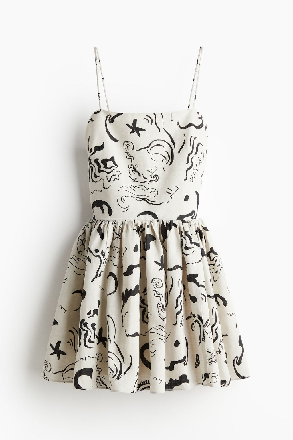 Vestido estampado de lino - H&m фото 6