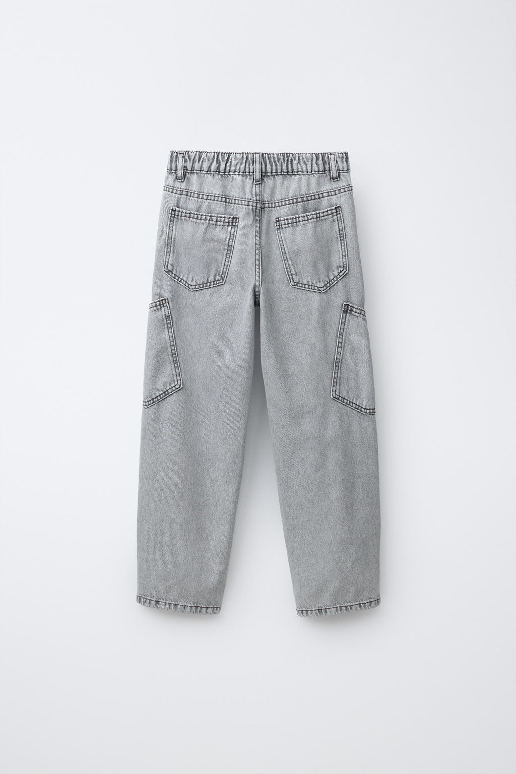 JEANS BAGGY CARGO / Gris - Zara фото 3