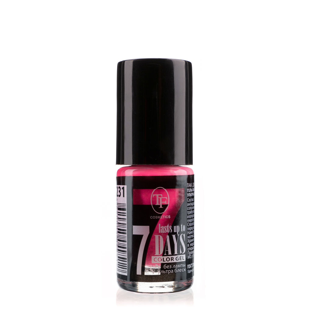 TF Лак для ногтей COLOR GEL тон 231 Acid pink/Кислотно-розовый 8мл