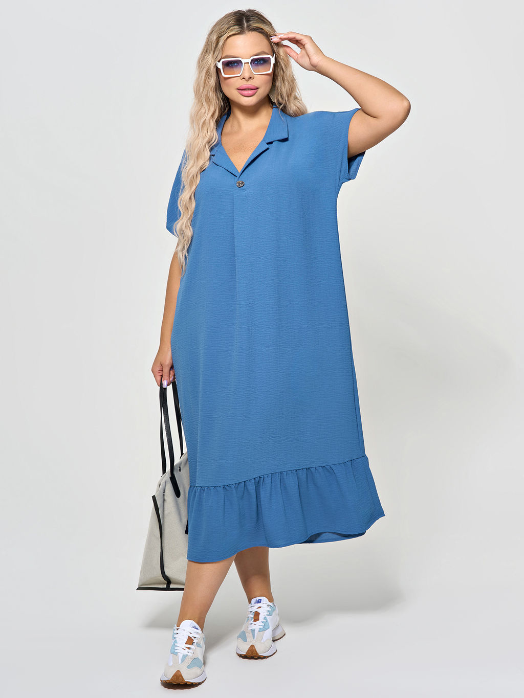 Платье 0339-1с темно-голубой - Dora фото 6