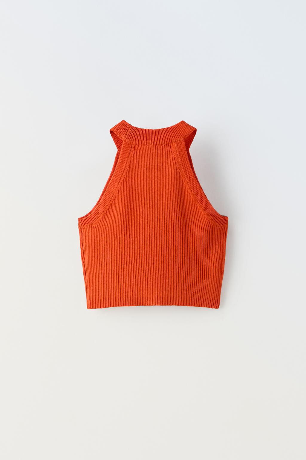 RIBBED HALTER TOP - Zara фото 2