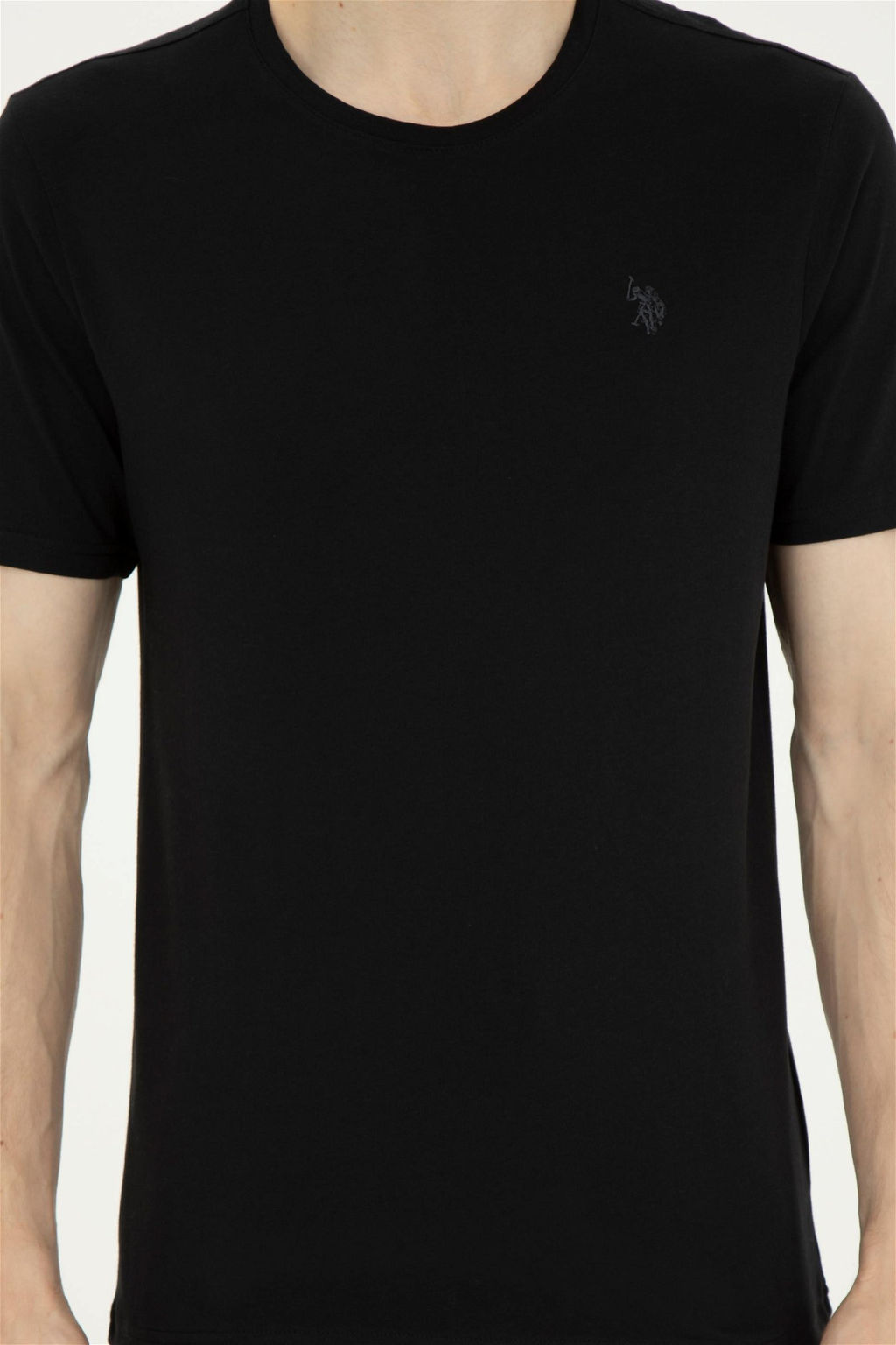 Мужская черная базовая футболка - U.s. polo assn фото 6