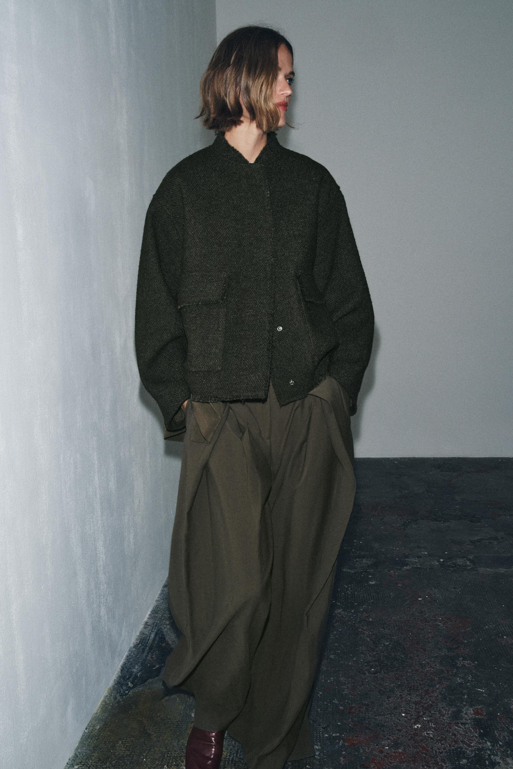 TEXTURED WOOL BLEND JACKET ZW COLLECTION - Zara фото 4