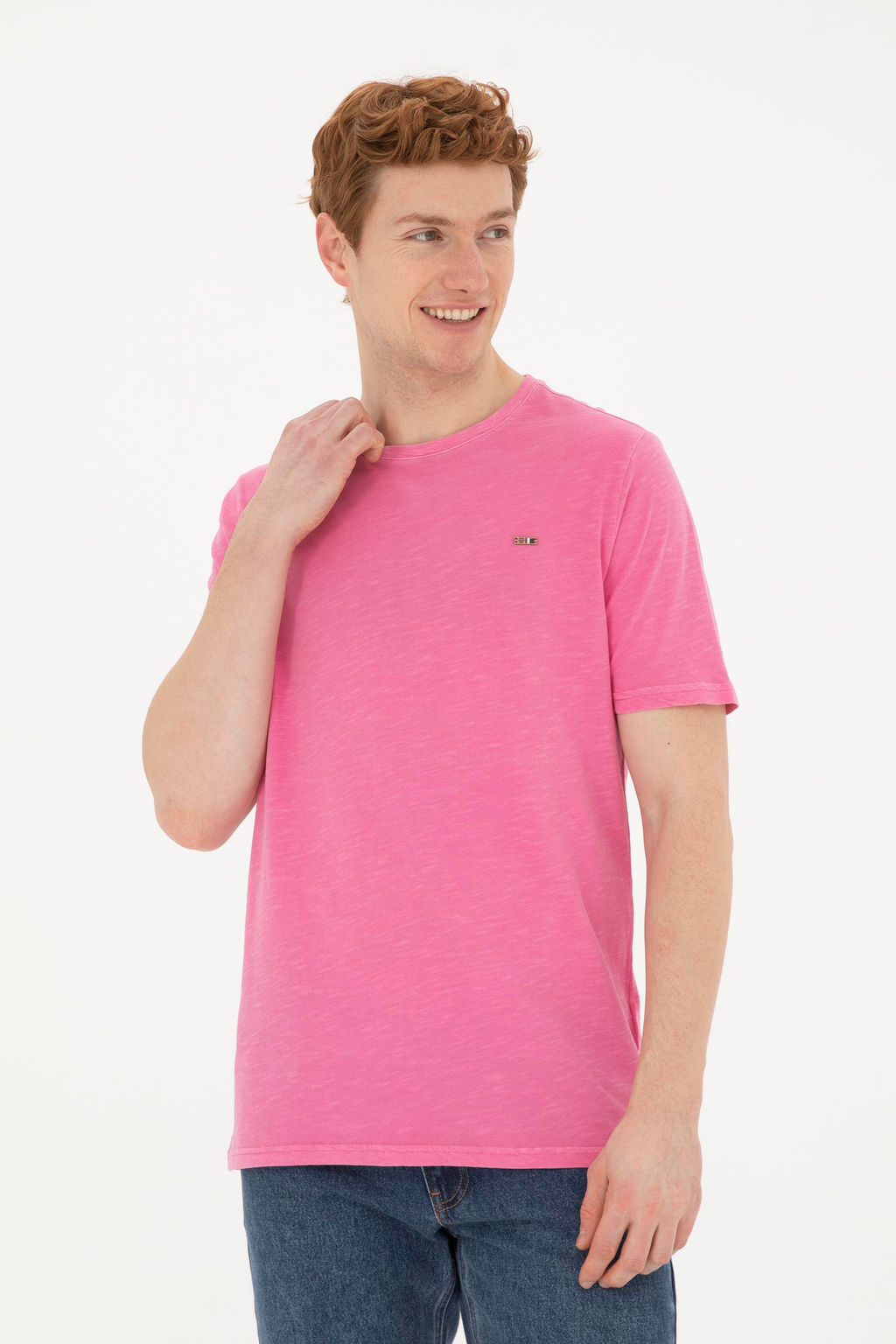 Мужская розовая базовая футболка Неожиданная скидка в корзине - U.s. polo assn фото 10