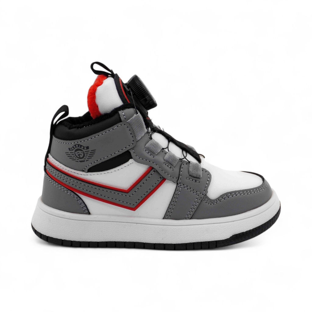 Кроссовки высокие демисезонные В7772-5 серо белые - BONCY фото 2