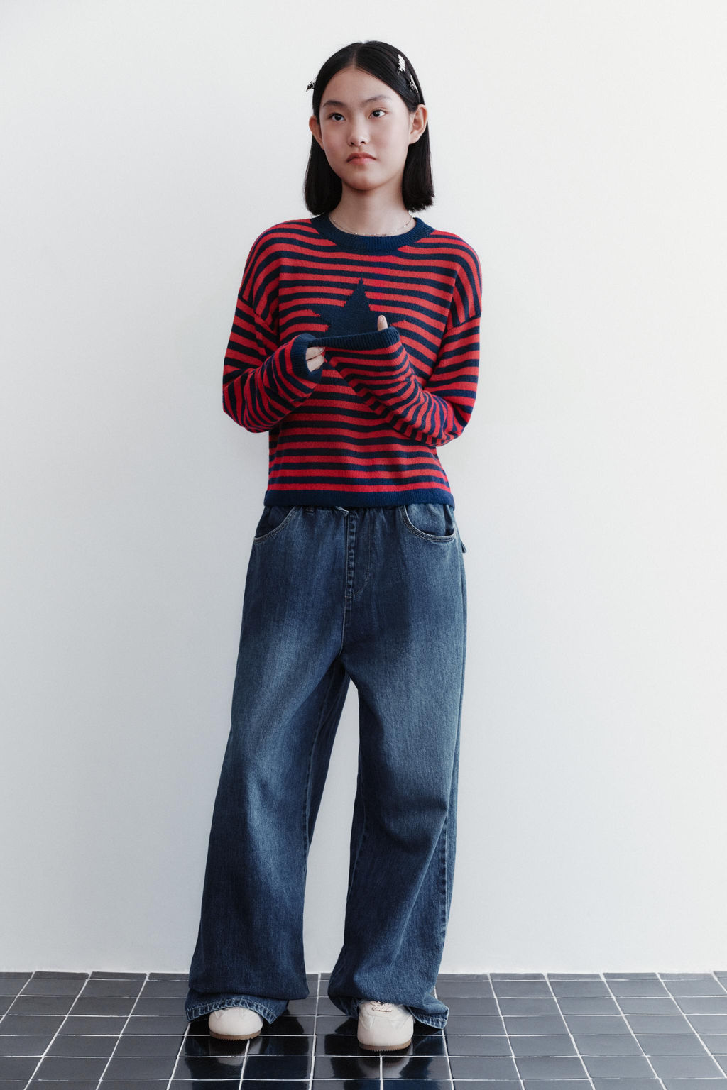 STRIPED STAR KNIT JUMPER - Zara фото 5