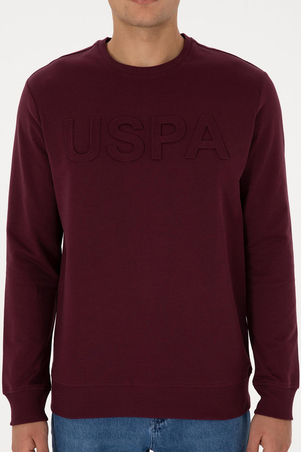 Erkek Bordo Basic Sweatshirt - U.s. polo assn фото 6
