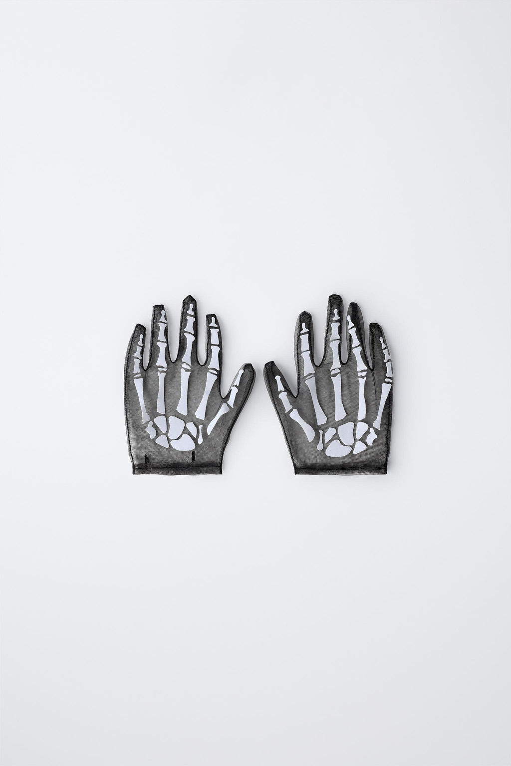SKELETON FANCY DRESS TULLE GLOVES