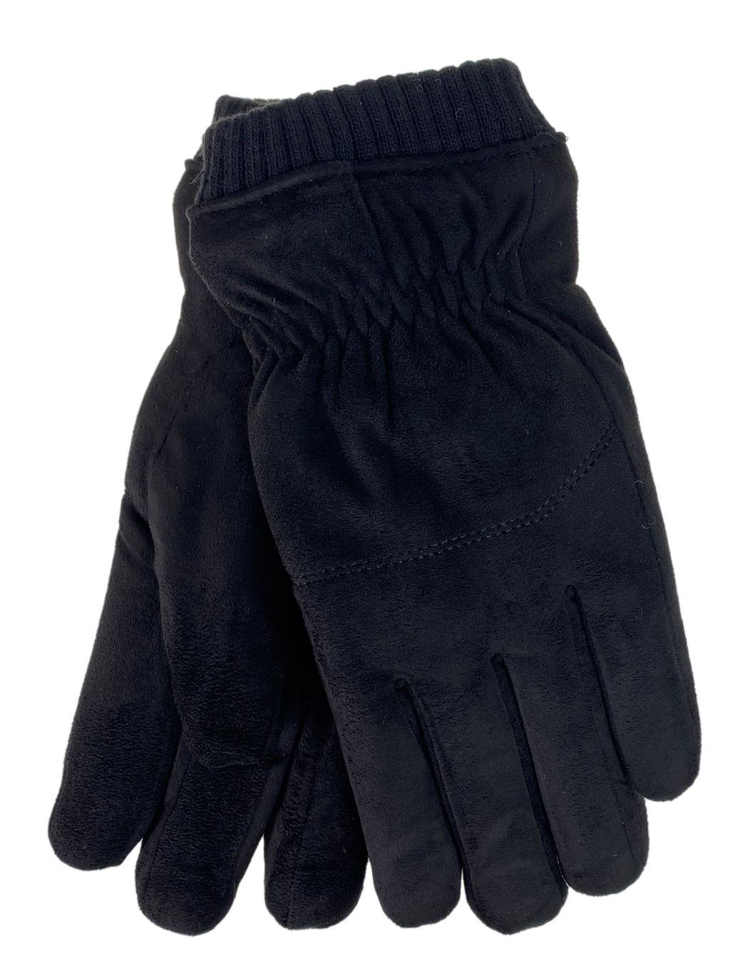 Утеплённые мужские перчатки цвет черный