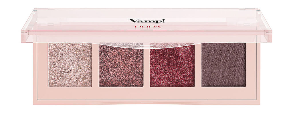 PUPA Палетка теней Vamp! 4 EYESHADOWS PALETTE тон 003 Розовый бронзовый