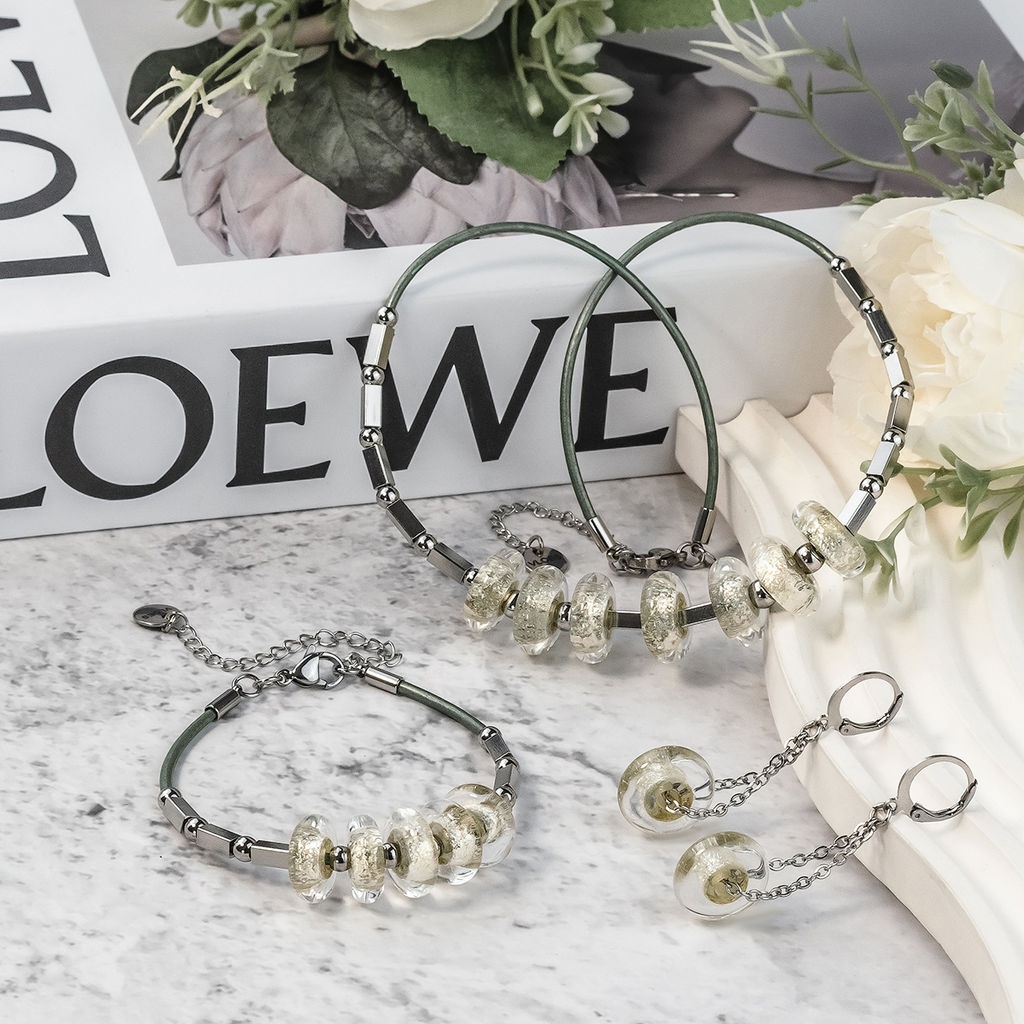 Серьги из муранского стекла LEMON GOLD LS3540 - Vloes фото 5