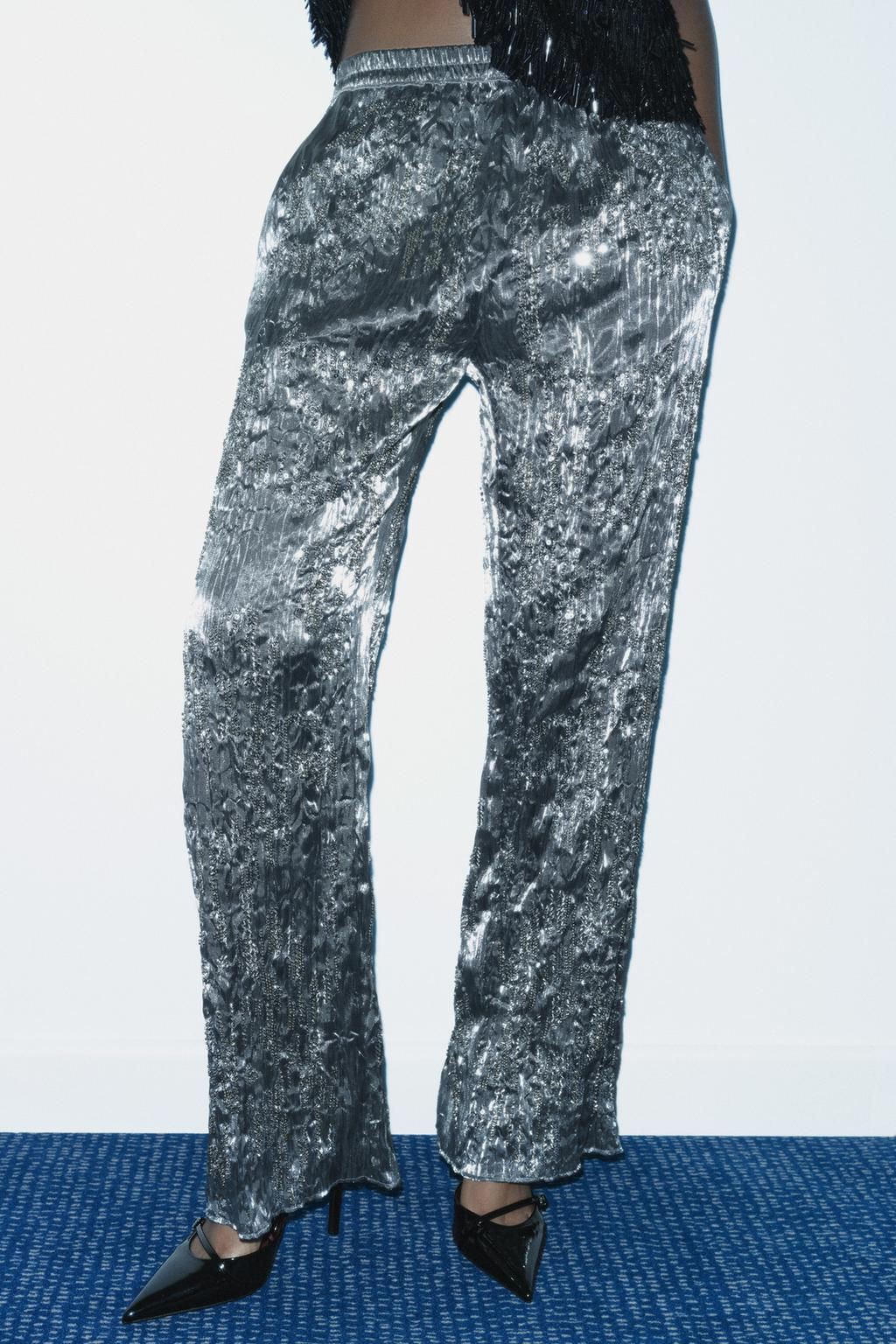 ZW COLLECTION SEQUIN TROUSERS - Zara фото 2