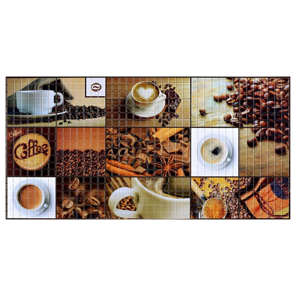 Декоративная панель из ПВХ мозаика 48х95,7см, s0,3мм "Кофейня" (Россия)