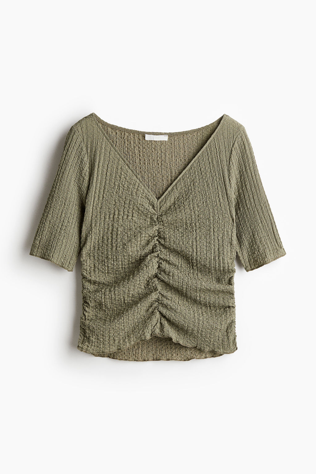 Top drapeado con textura - H&m фото 4