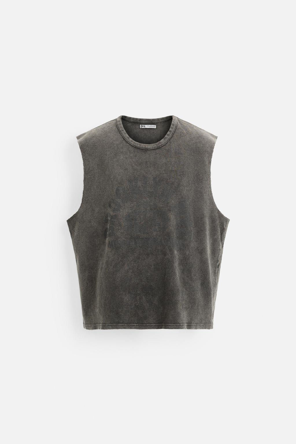 CONTRAST PRINT KNIT T-SHIRT - Zara фото 7