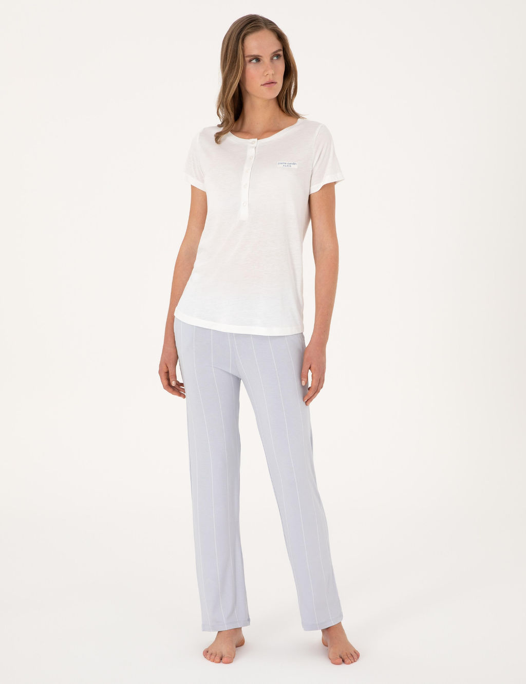 Beyaz 3l_ Lohusa Pijma Tak_m_