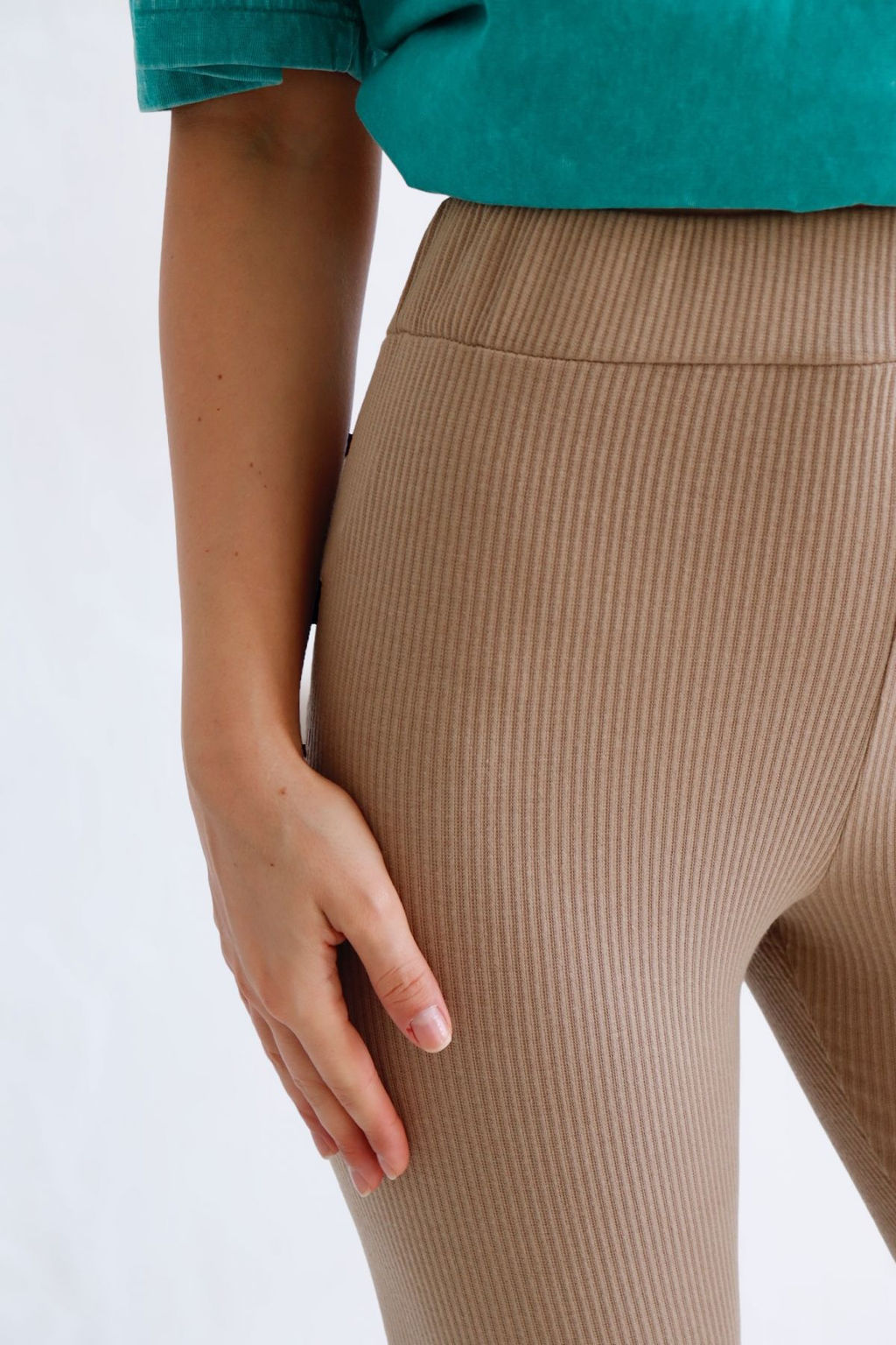 Martichelli Леггинсы со штрипками какао  фото 5