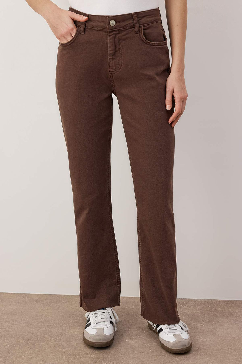 Kahverengi Yuksek Bel Comfort/Esnek Straight Jeans TWOAW26JE00302 - Trendyolmilla фото 3