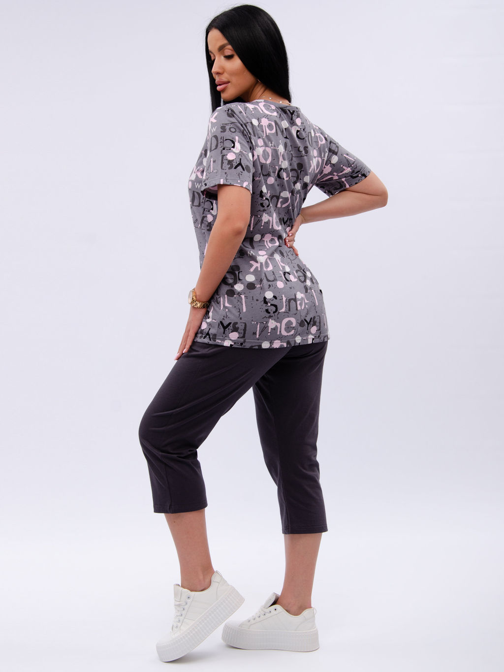 Костюм "Азалия" серый, трикотаж