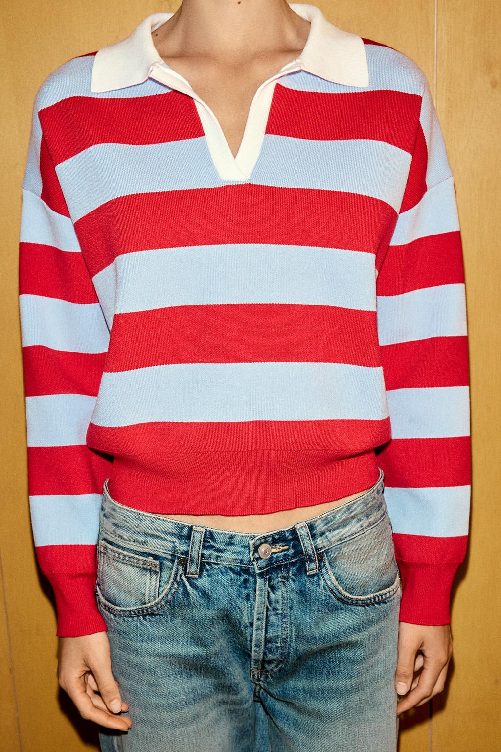 STRIPED POLO JUMPER - Zara фото 3