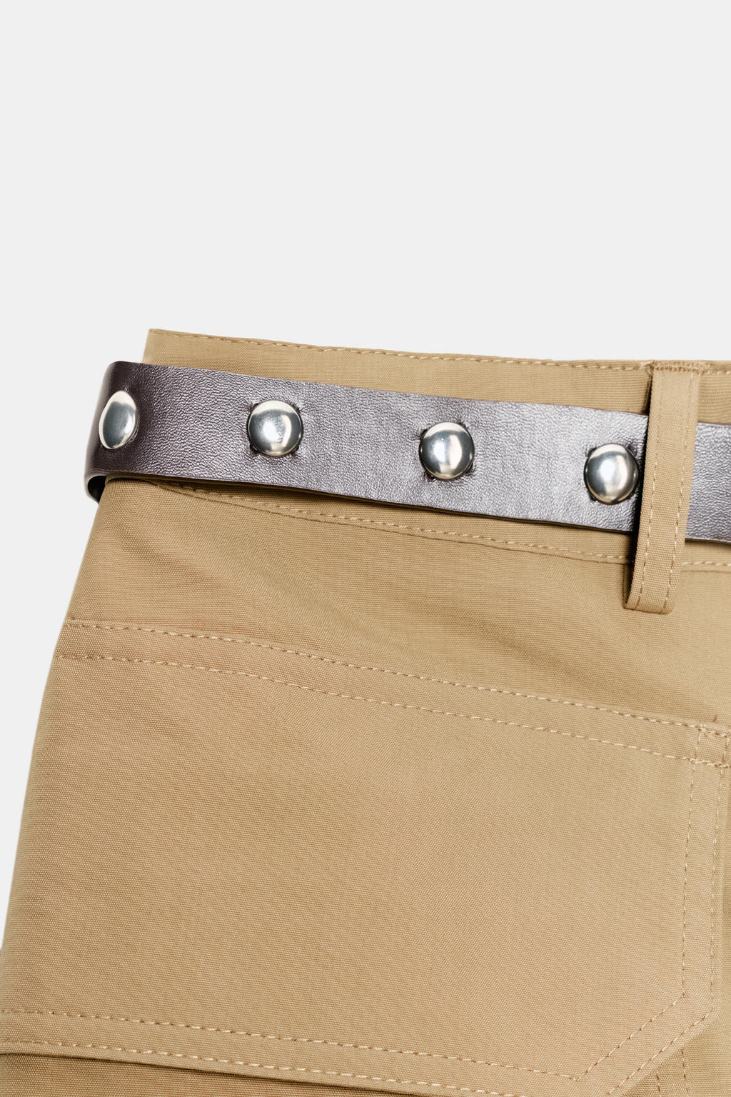 FALDA MINI CARGO CINTUR?N / Camel medio - Zara фото 8