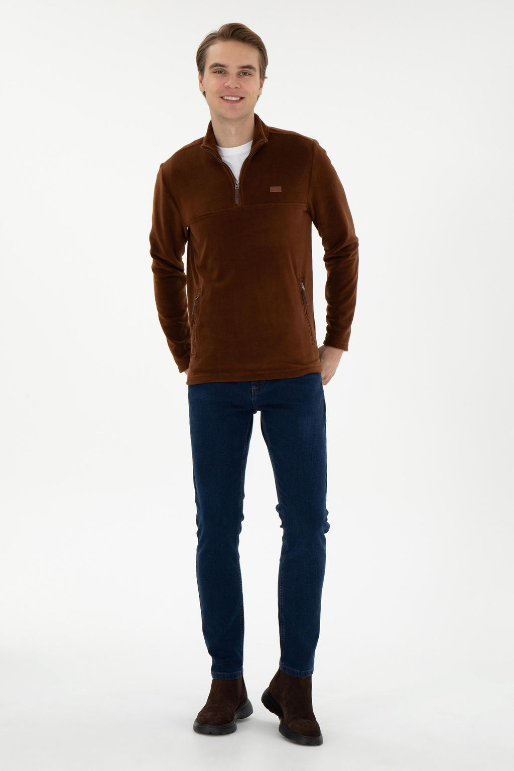 Мужской коричневый свитшот Неожиданная скидка в корзине - U.s. polo assn фото 4