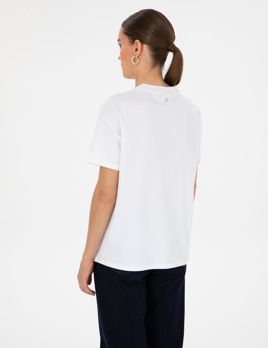 Beyaz Oversize Basic Ti__rt - Pierre cardin фото 12