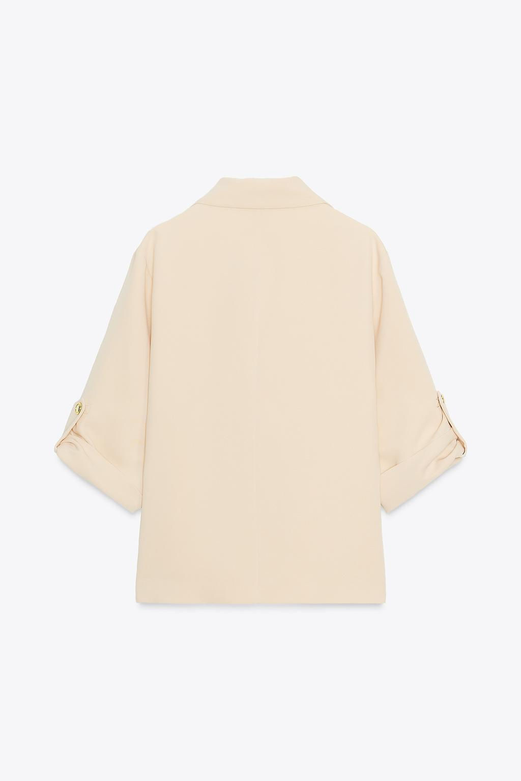 DOUBLE-BREASTED BLAZER WITH ROLLED-UP SLEEVES - Zara фото 8