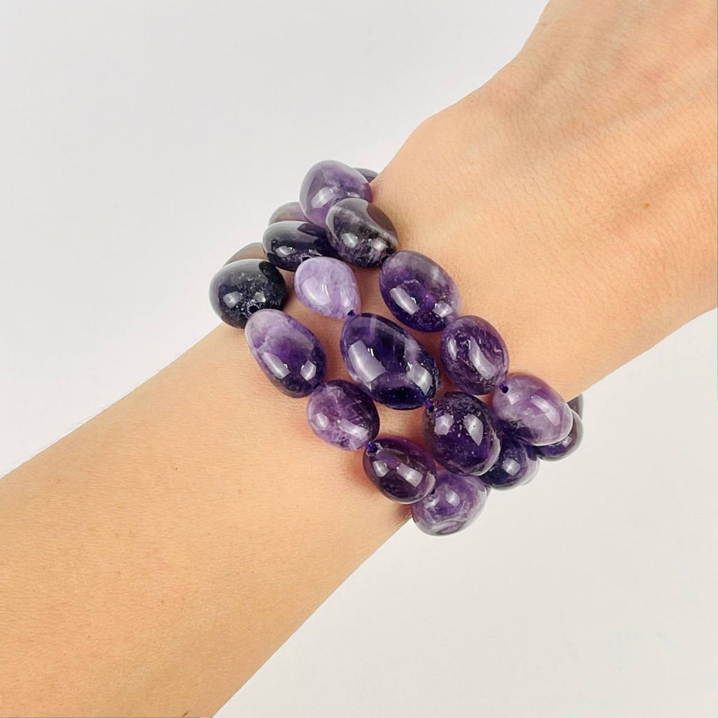 Бусины для украшений из Аметиста (галтовка) 40 см