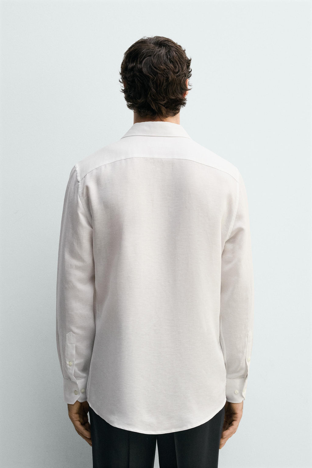 CAMISA REGULAR FIT LINO - LYOCELL / Blanco - Zara фото 3