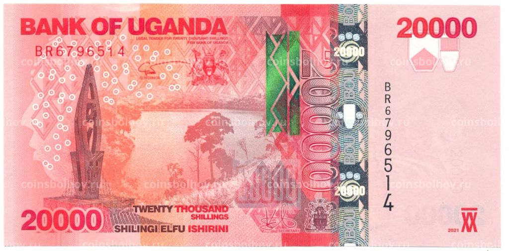 Банкнота 20000 шиллингов 2021 года Уганда