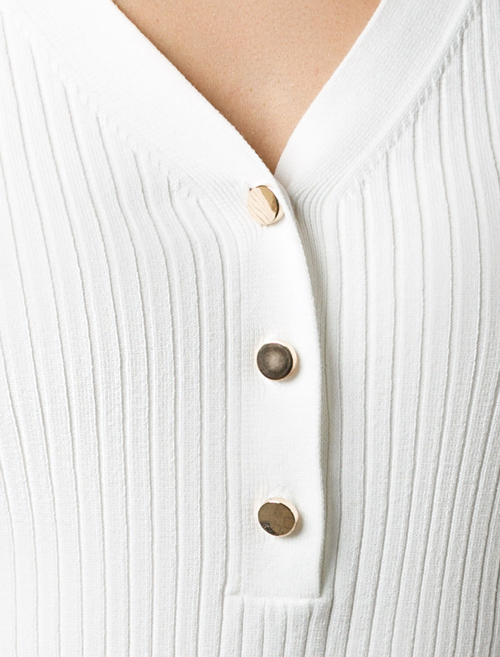 Джемпер Vilatte из вискозы с нейлоном V-вырез белый  фото 2