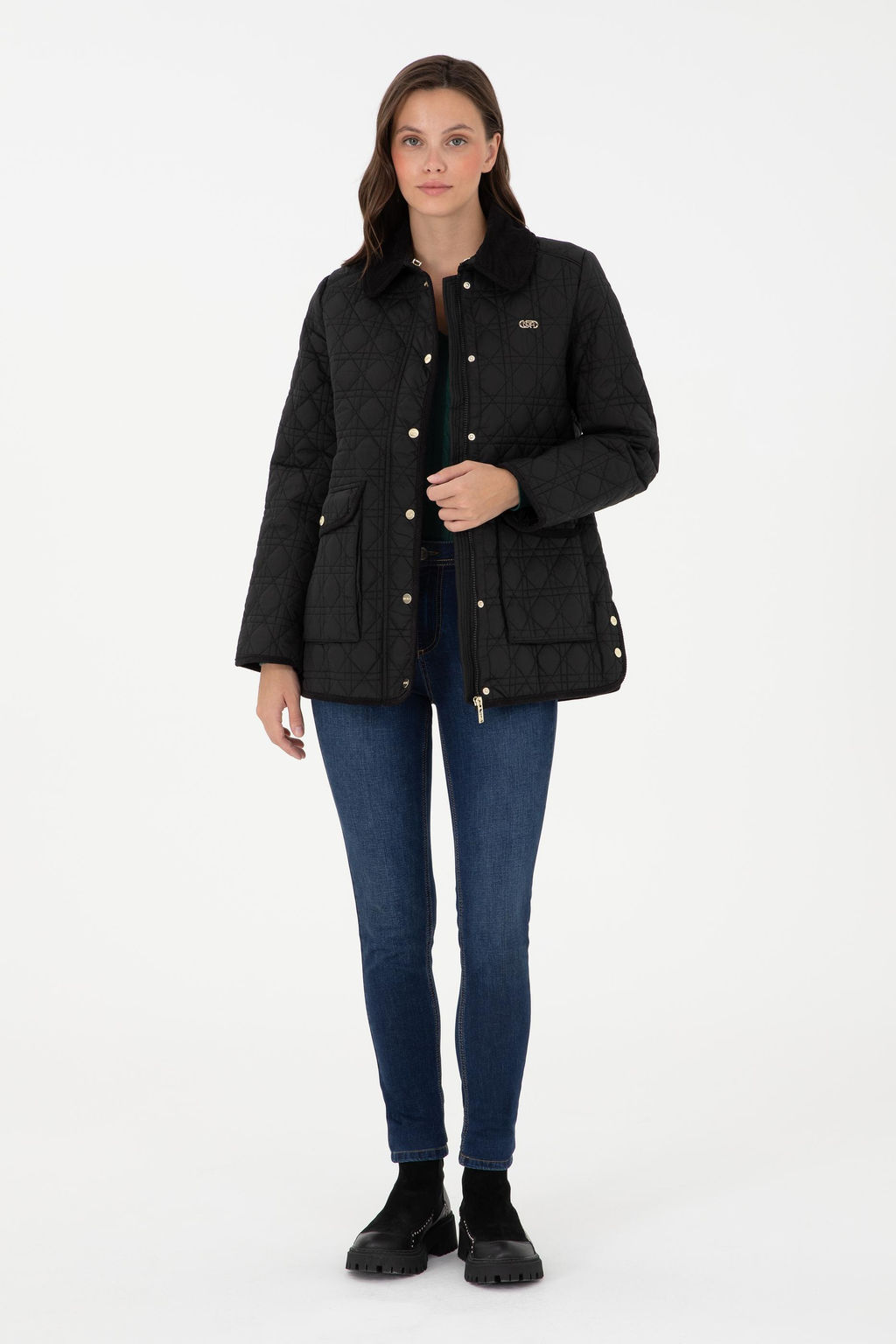 Женское черное пальто Неожиданная скидка в корзине - U.s. polo assn фото 4