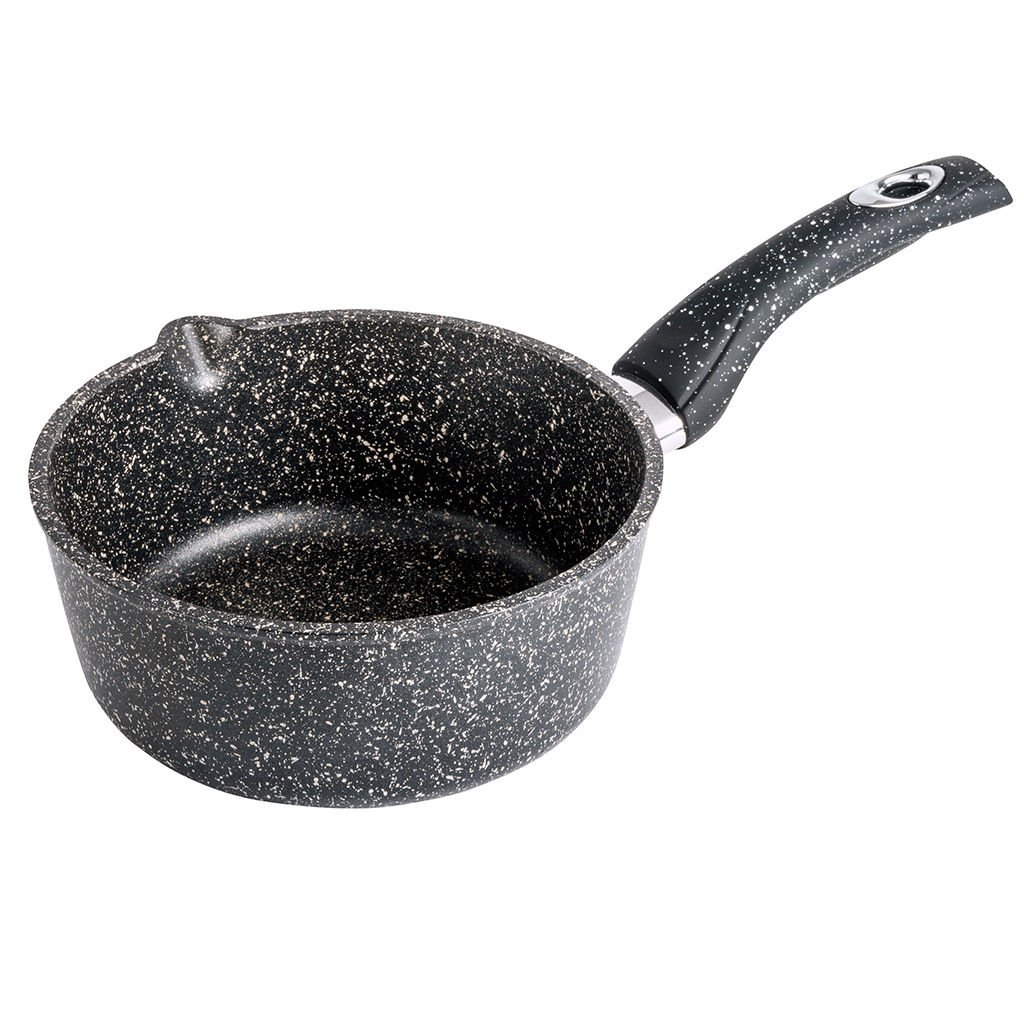 Ковш с тефлоновым покрытием 2,0л, д20см Гранит, h8,5см, s0,4см, ручка из термостойкого пластика (Россия)