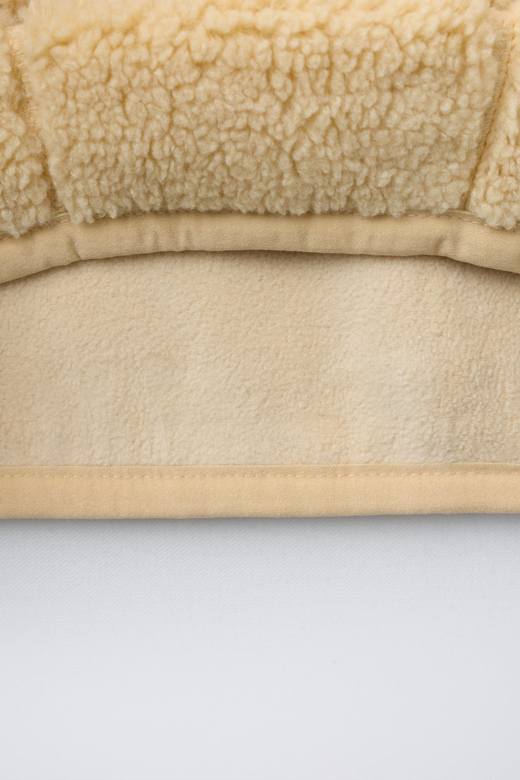 FAUX SHEARLING ZIP-UP SWEATSHIRT